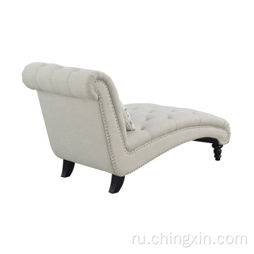 Nordic Custom olllinable Бежевая кнопка Потеря ткани Диван Shaise современный бархатный диван стул